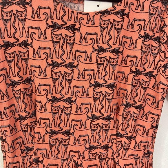 Compania Fantastica Dress NWT Cats Fish M ModCloth Novelty Print Fit and Flare - Picture 6 of 13